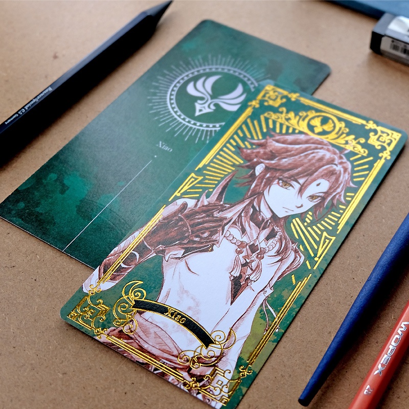 原神 Genshin 箔押し しおり スケッチ風