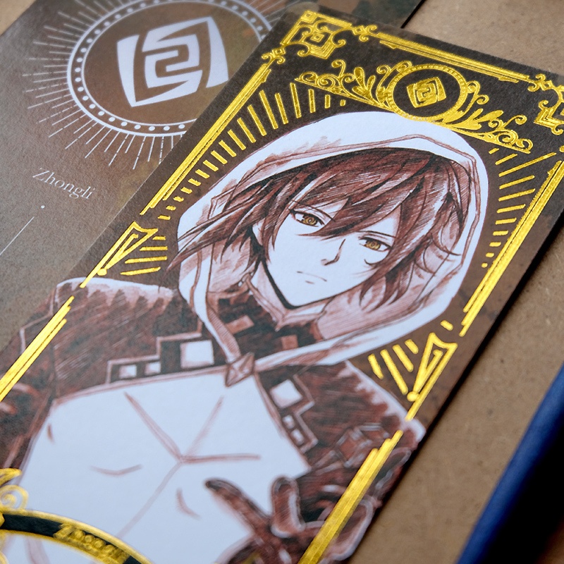 原神 Genshin 箔押し しおり スケッチ風