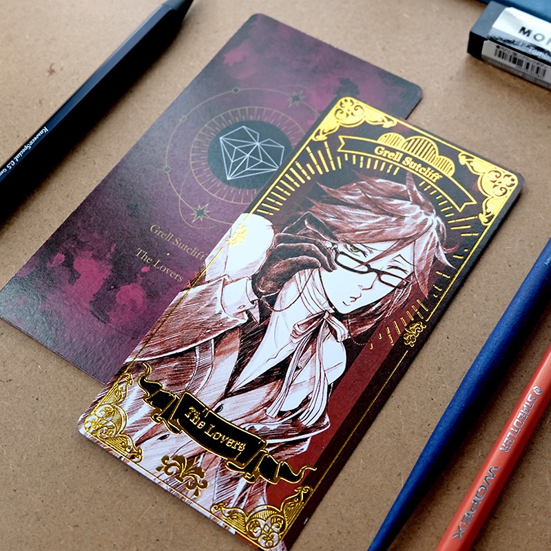 黒執事 スケッチ風 箔押し しおり