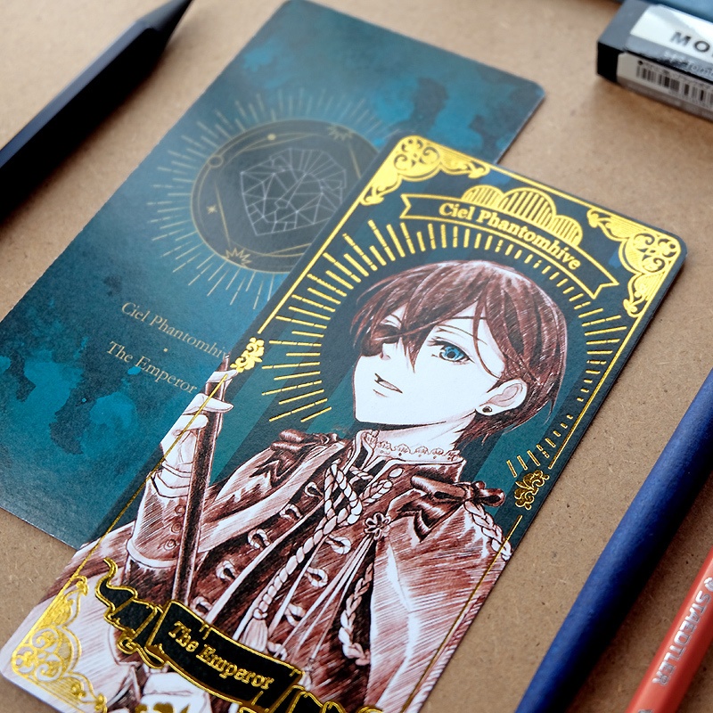 黒執事 スケッチ風 箔押し しおり