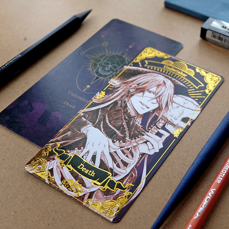 黒執事 スケッチ風 箔押し しおり