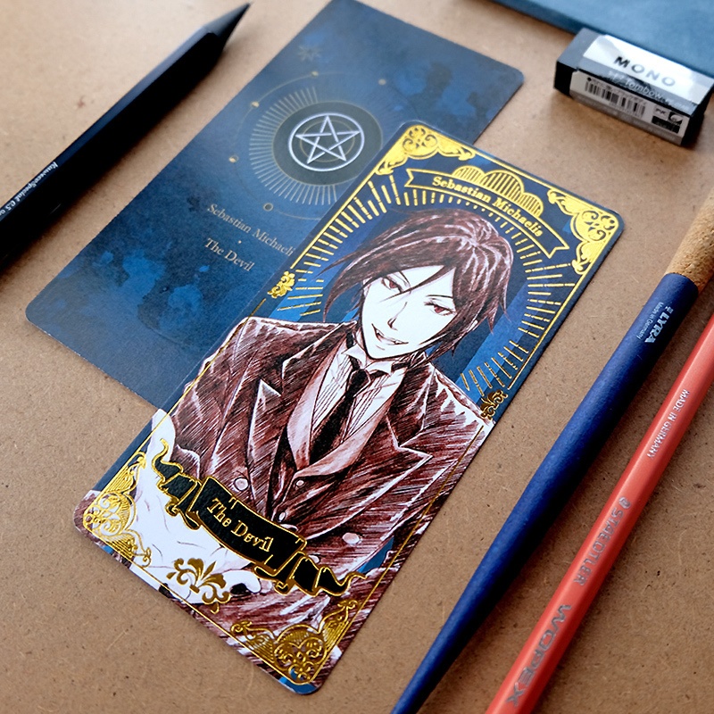 黒執事 スケッチ風 箔押し しおり