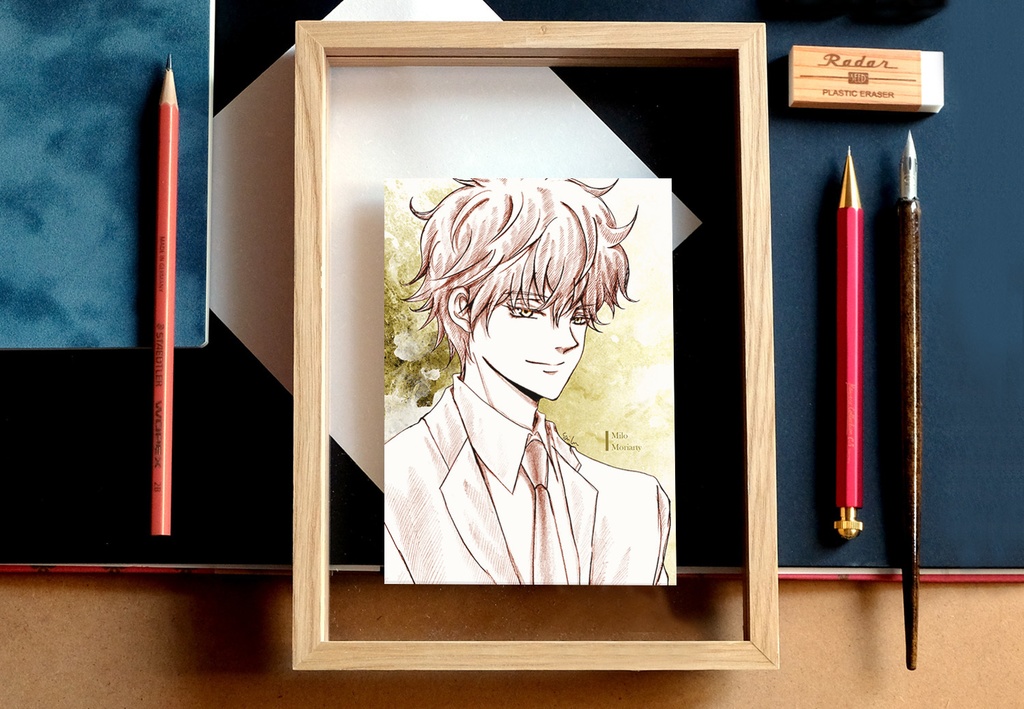 鴨乃橋ロンの禁断推理 ポストカード スケッチ風