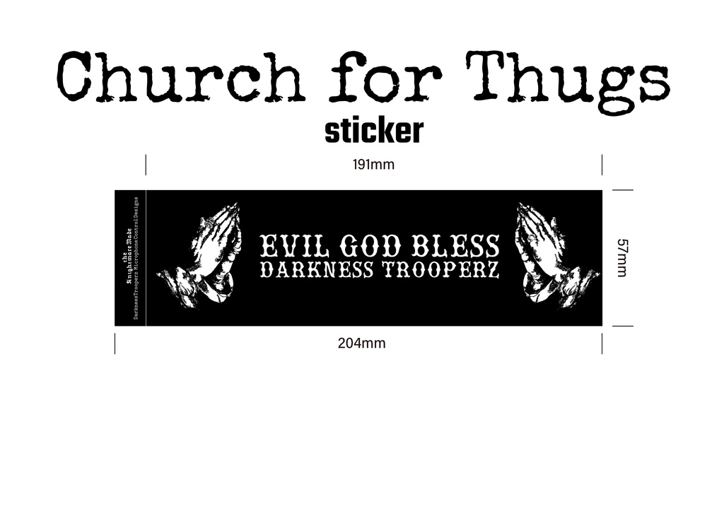 Church for Thugs Sticker (1枚)