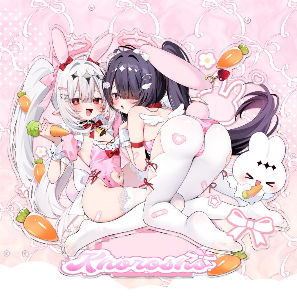 銀髪ちゃんロゼちゃんぴょんぴょんBIGアクリルフィギュア🐇【受注生産】