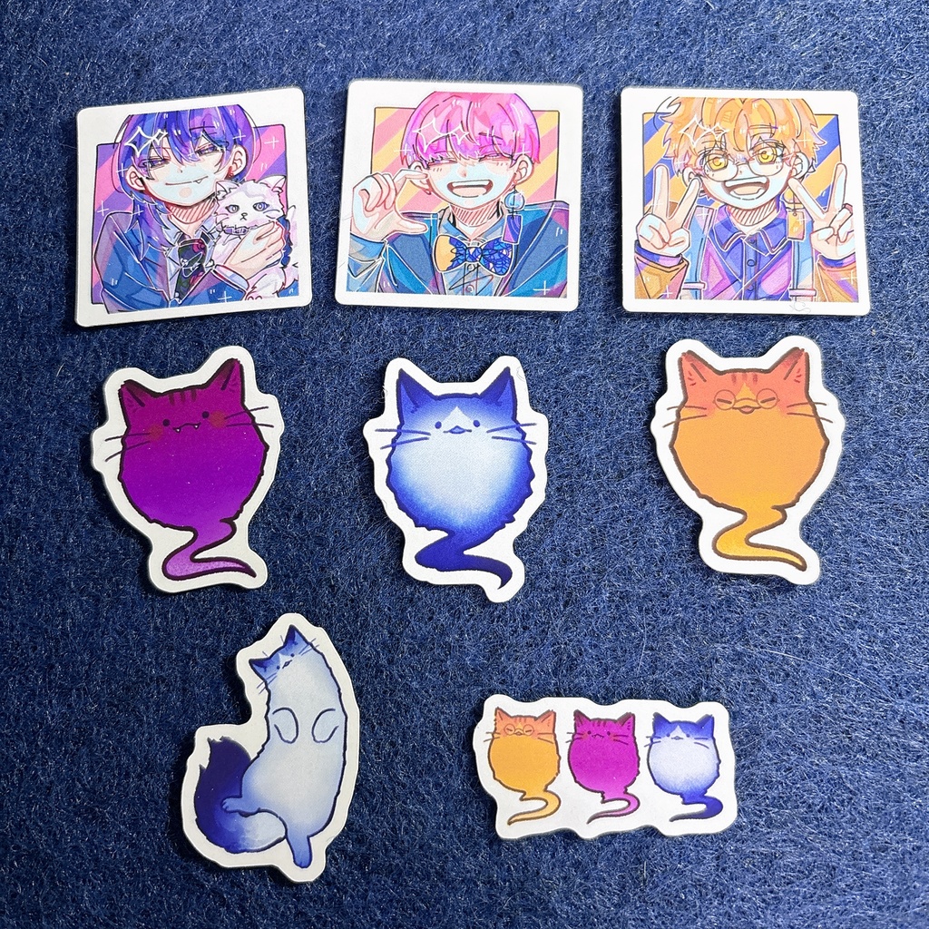 【再販/限定16個】ダイカットステッカーセット【8枚/1セット】