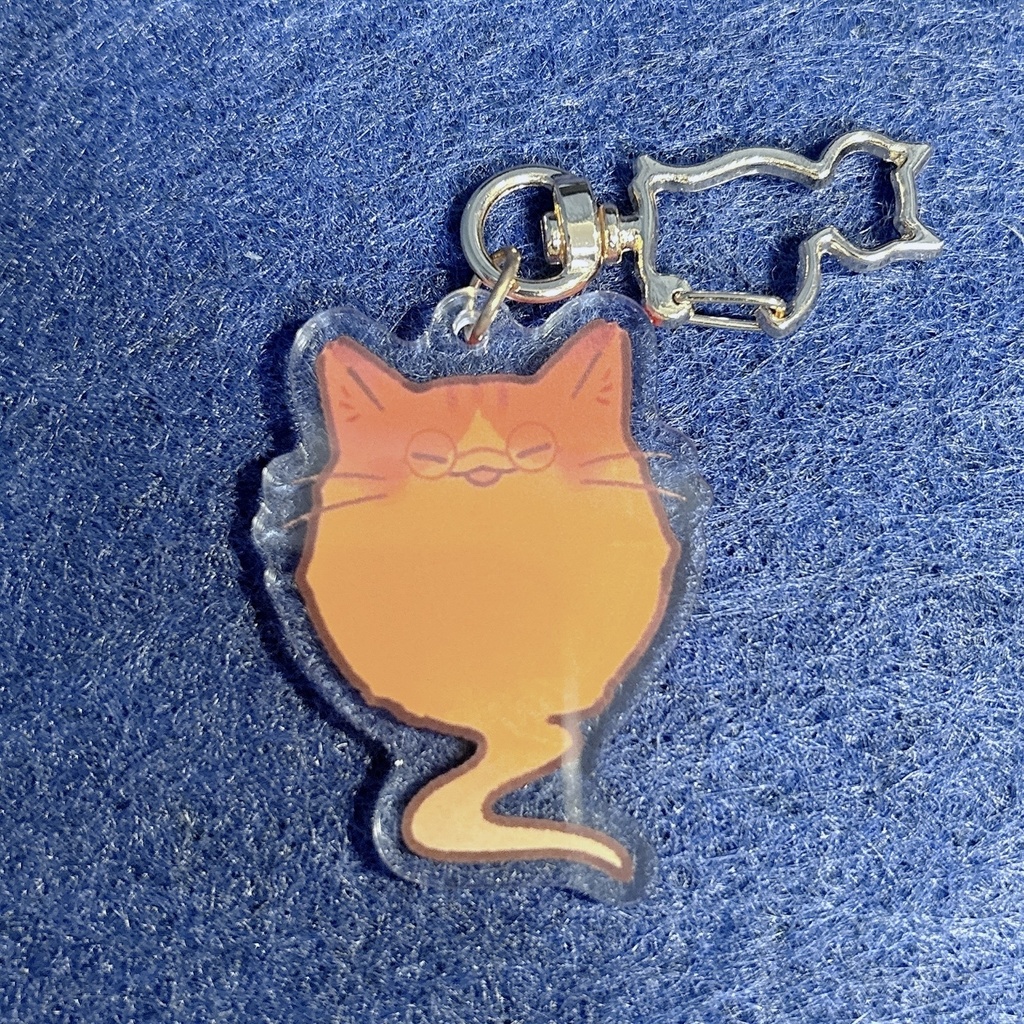 【再販/23個限定】幽霊猫アクキー オレンジ※金具違いの新バージョン