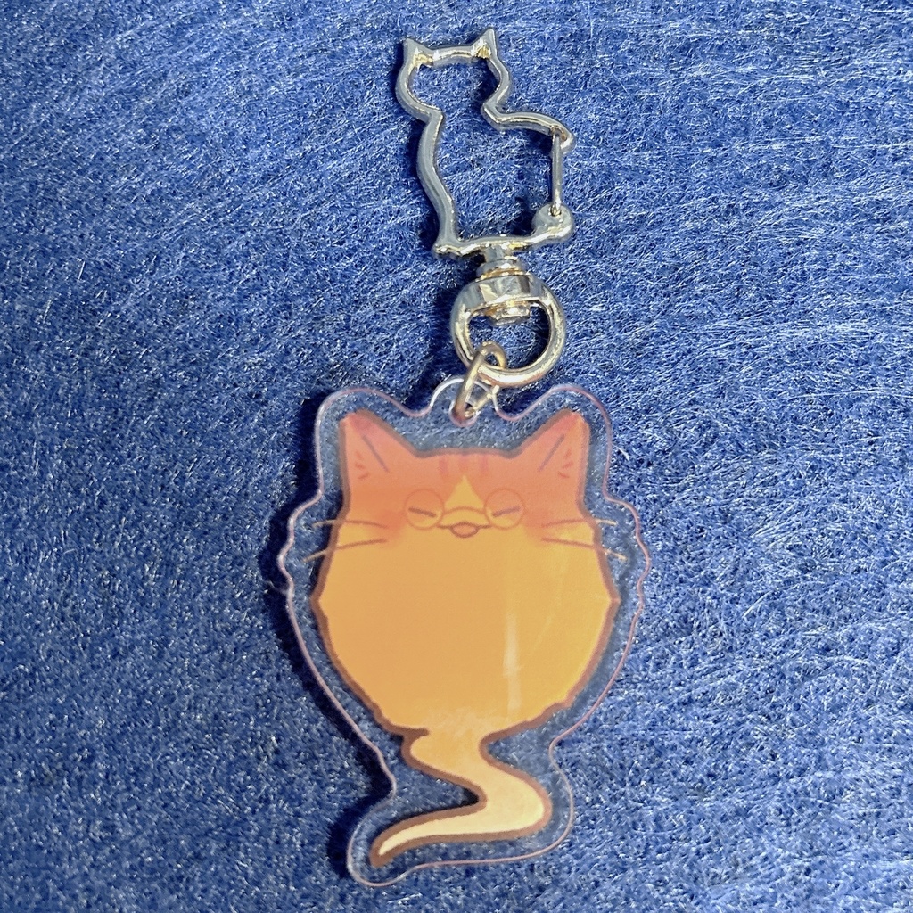 【再販/23個限定】幽霊猫アクキー オレンジ※金具違いの新バージョン