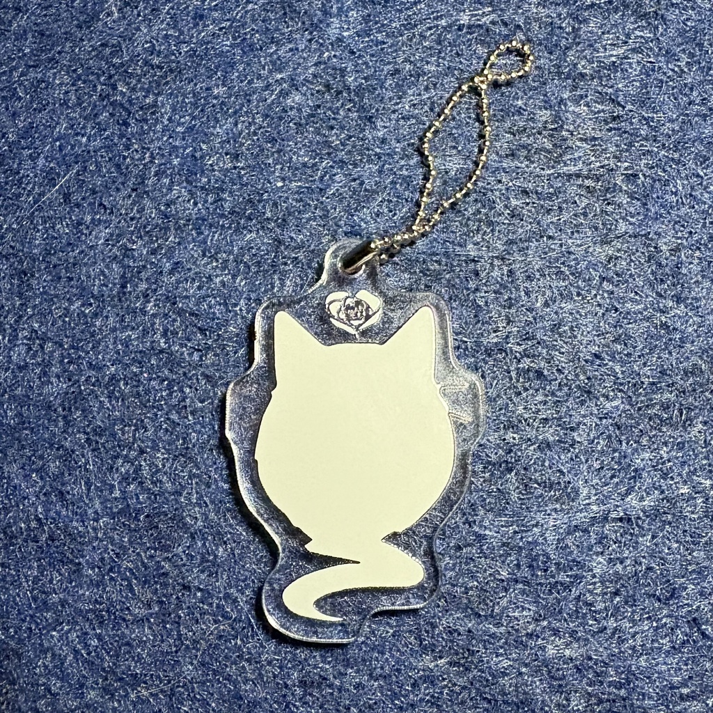 【残12個】三毛猫幽霊猫ボールチェーンキーホルダー【全ての袋の上に、直筆サイン付き】