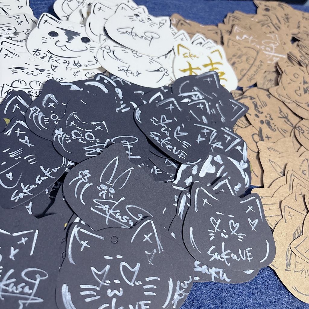 直筆・個体差有ねこさんカード【在庫153個/購入上限5】