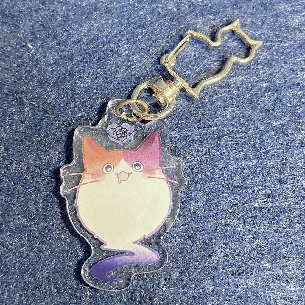 新作アクキー：三毛猫幽霊猫【在庫26個/購入上限2】