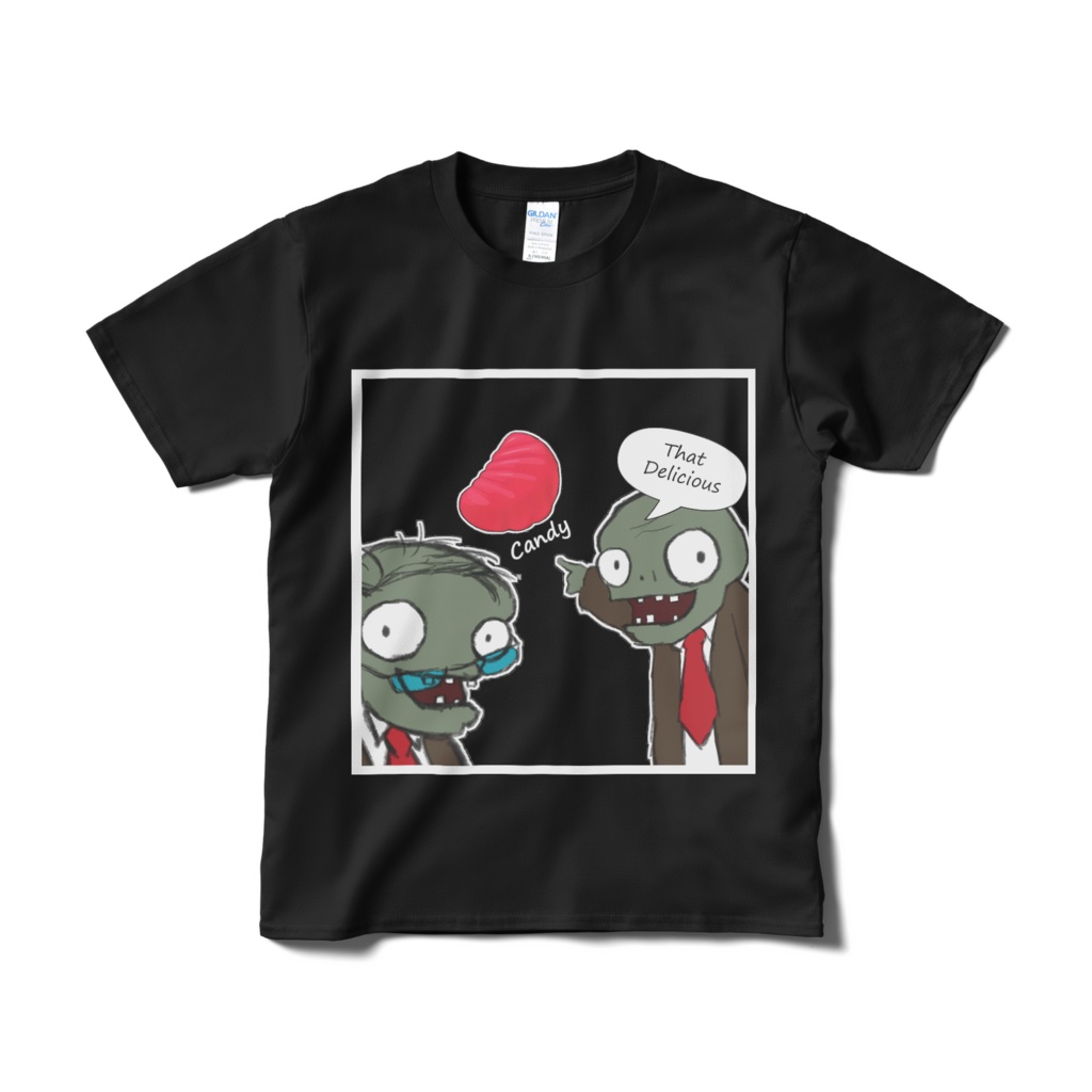 plant vs zombies ミームペインティング半袖Tシャツ