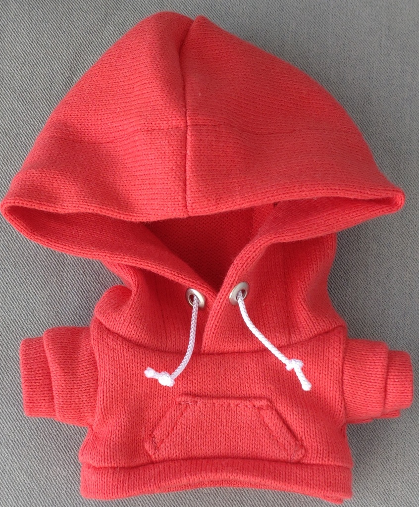 赤色パーカー　選べる紐カラー（にじぬいサイズ）