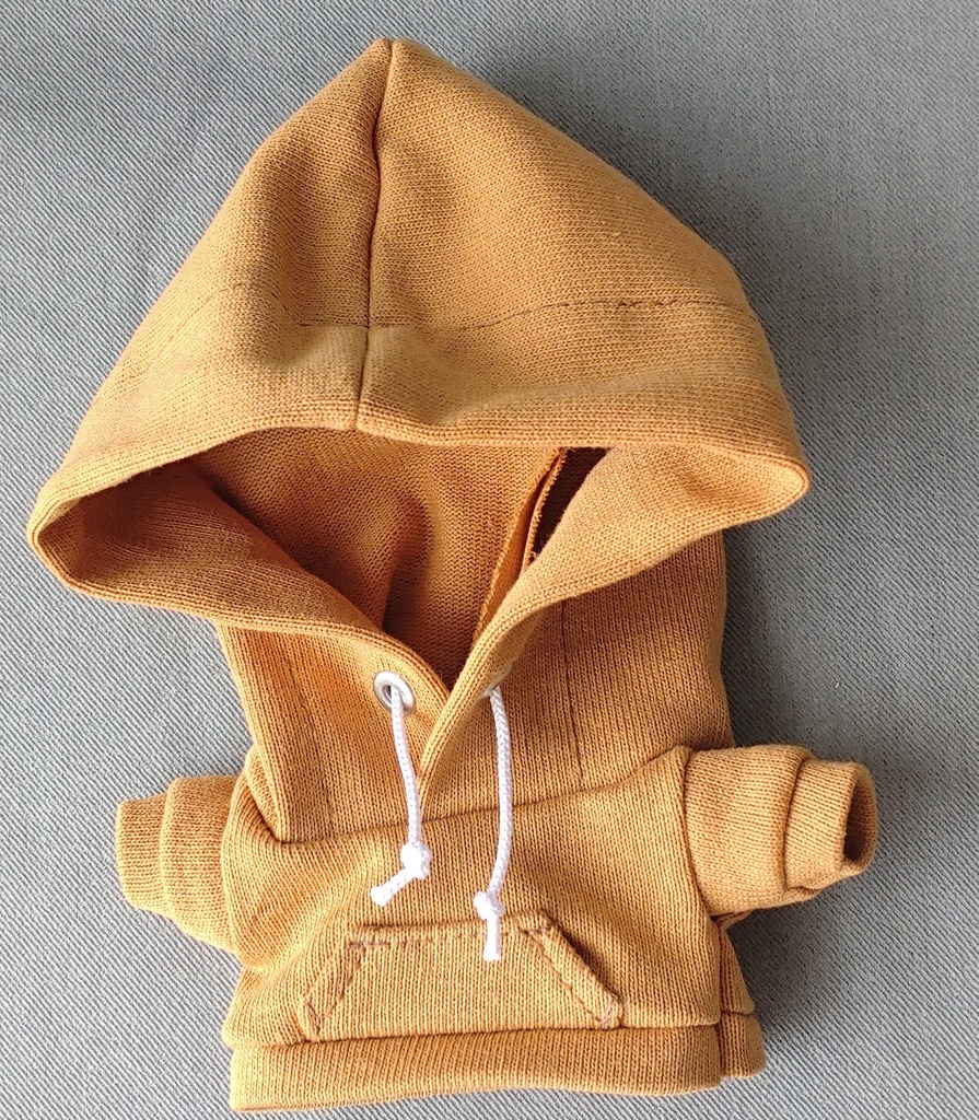 黄土色パーカー　選べる紐カラー（にじぬいサイズ）