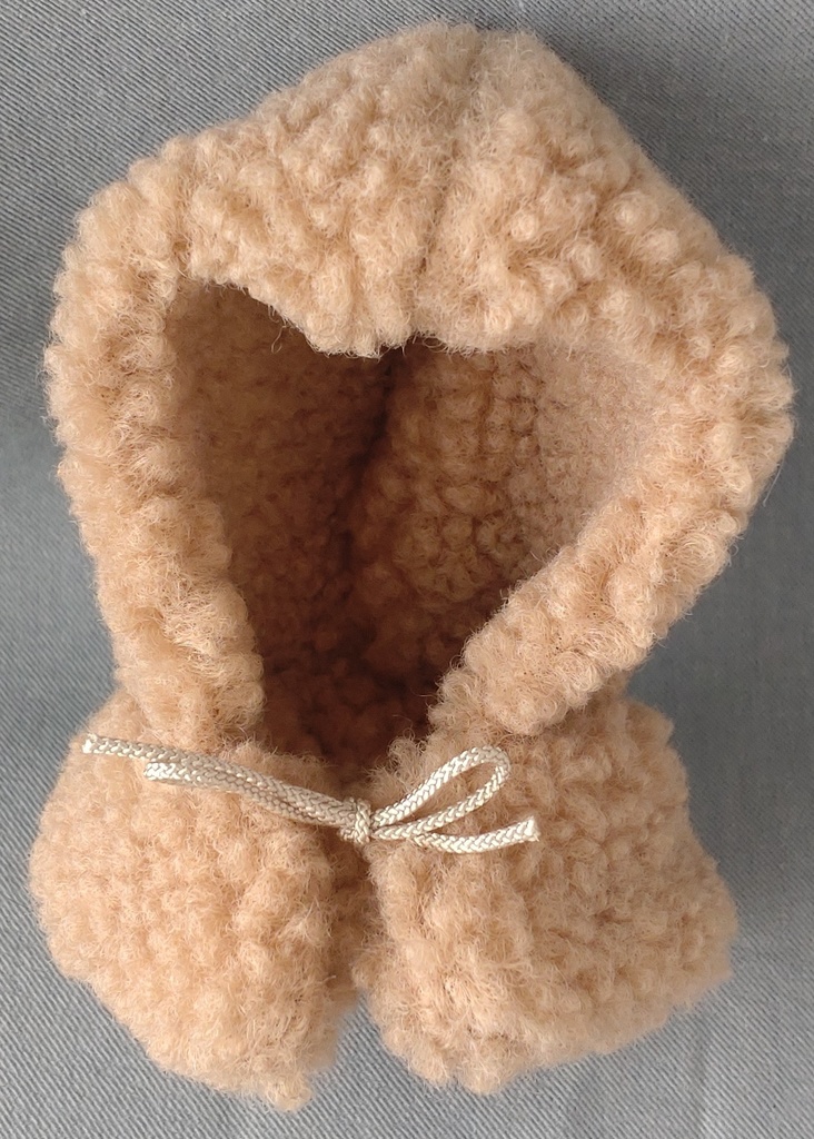 ふわもこポンチョライトブラウン（にじぱぺっとさんサイズ）