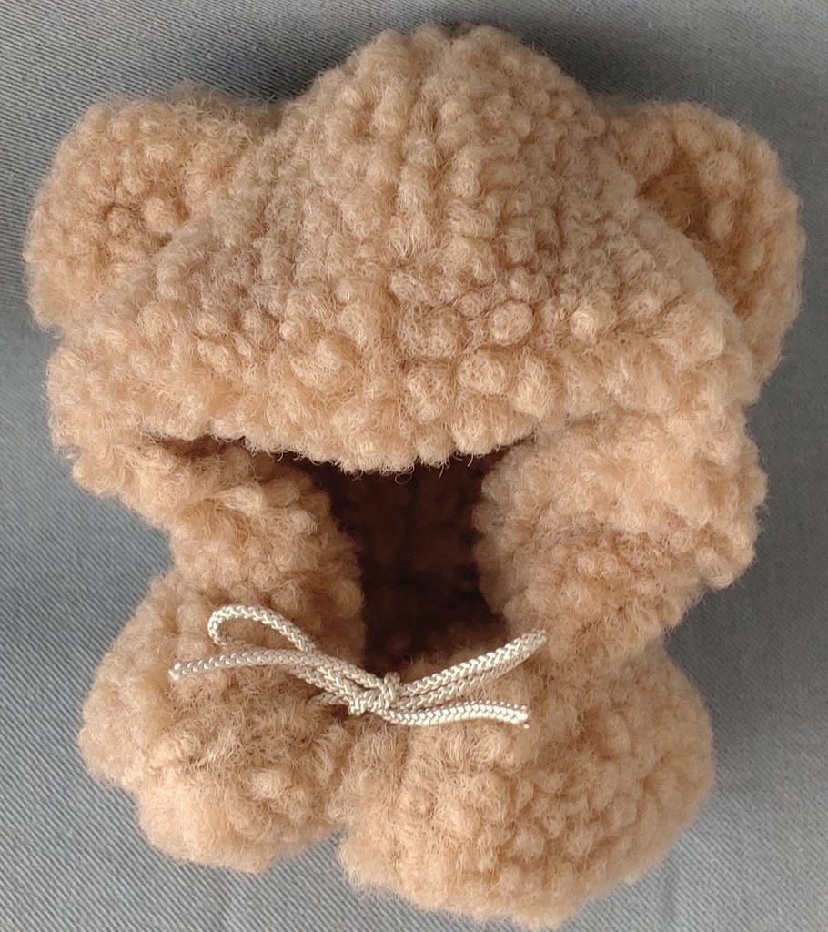 ふわもこポンチョ耳つきライトブラウン（にじぱぺっとさんサイズ）