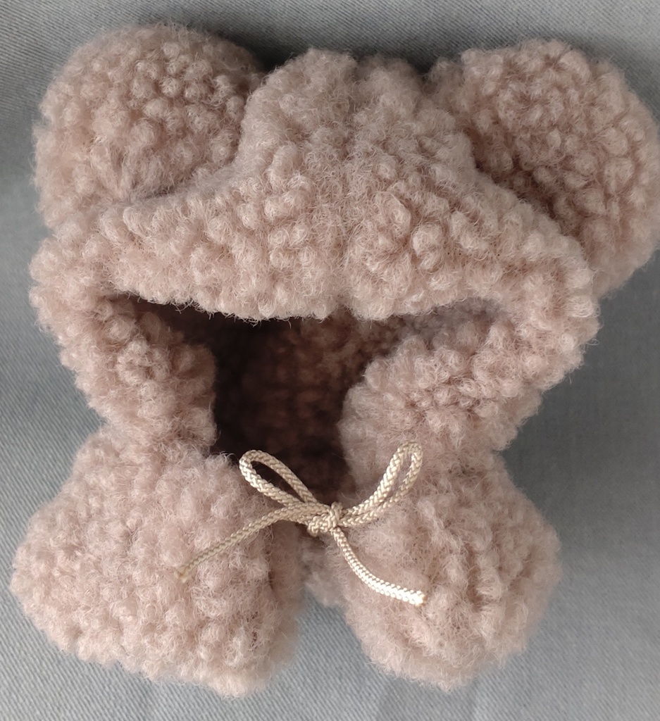 ふわもこポンチョ耳つきブラウン（にじぱぺっとさんサイズ）