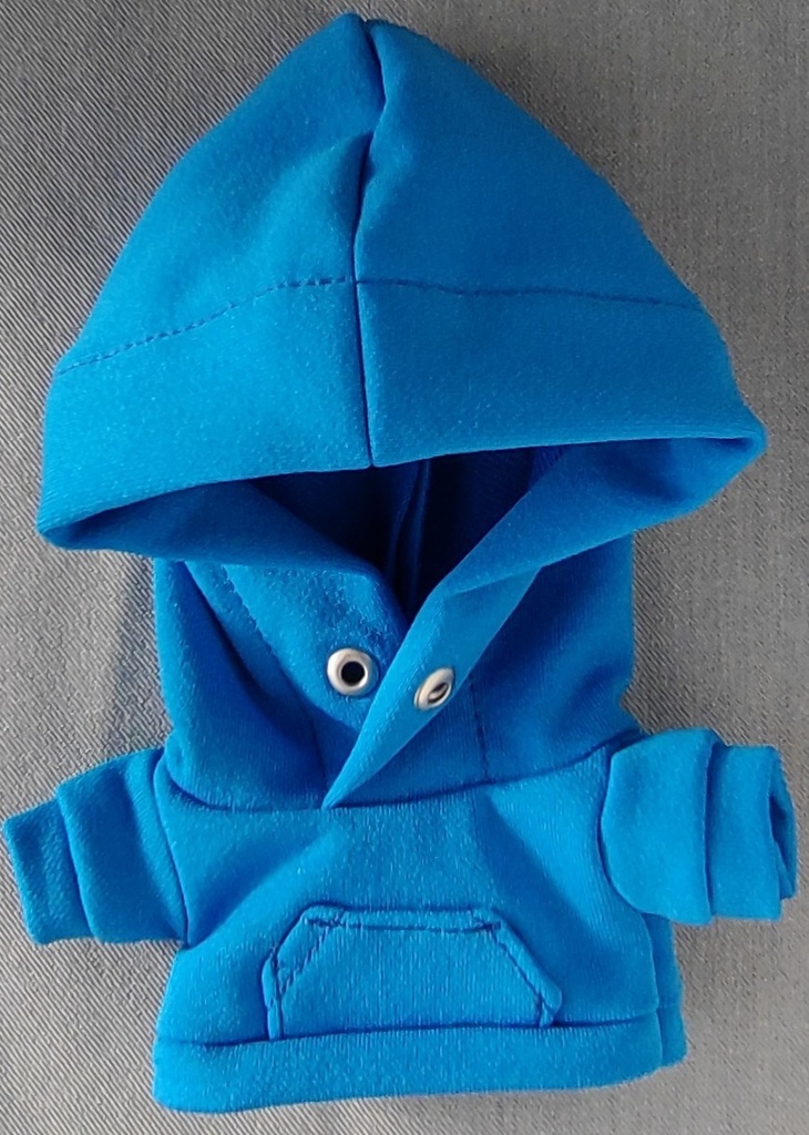 青パーカー　選べる紐カラー（にじぬいサイズ）