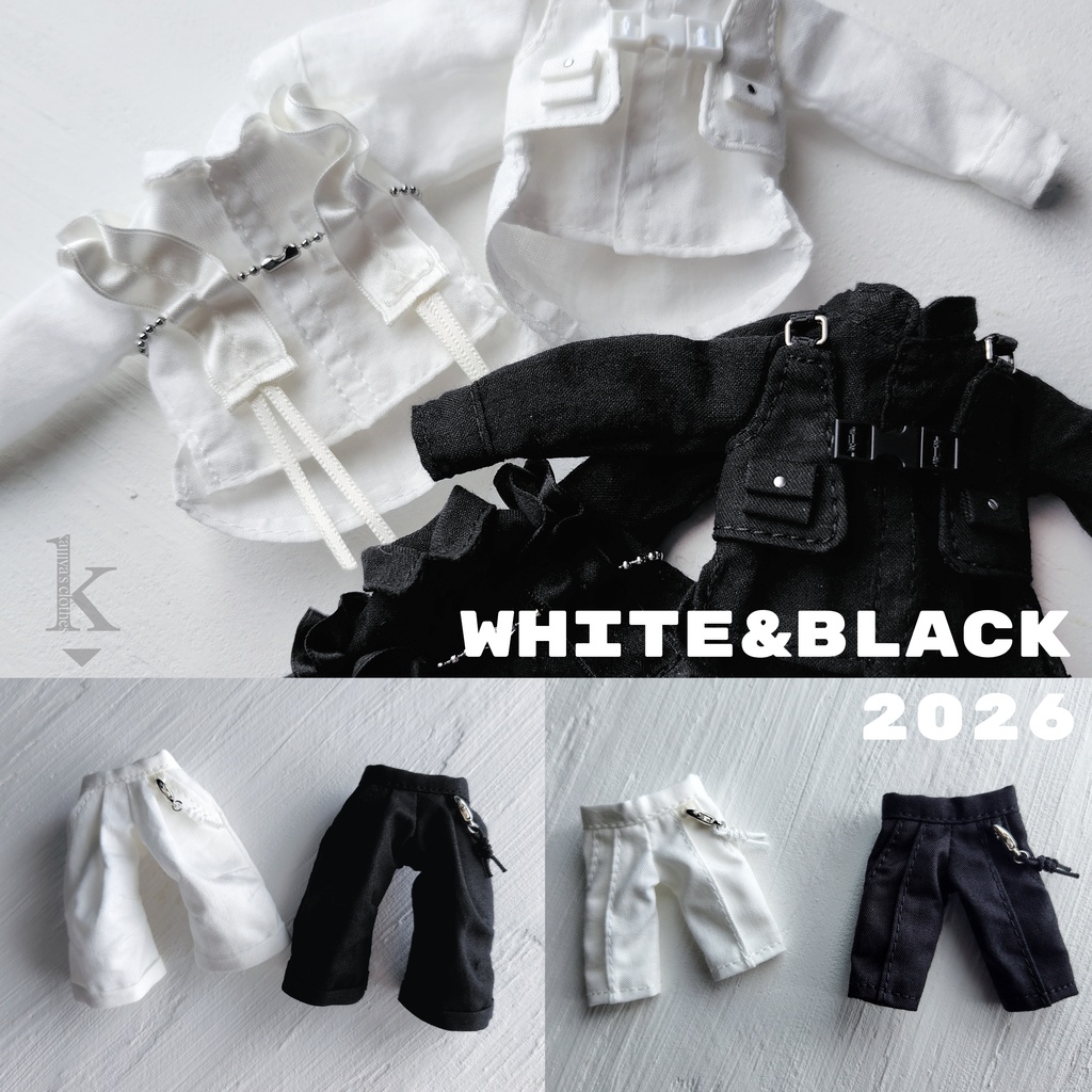 【ドール】白と黒の服 2026