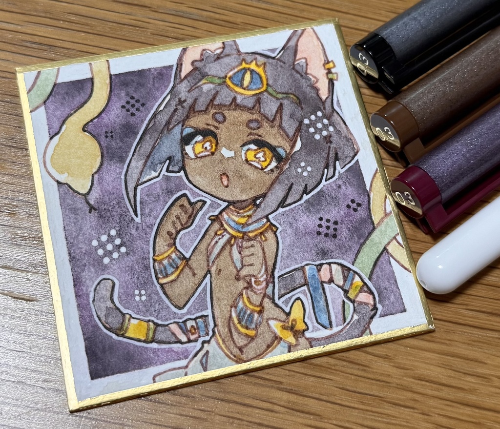 豆色紙 : 褐色ネコちゃん