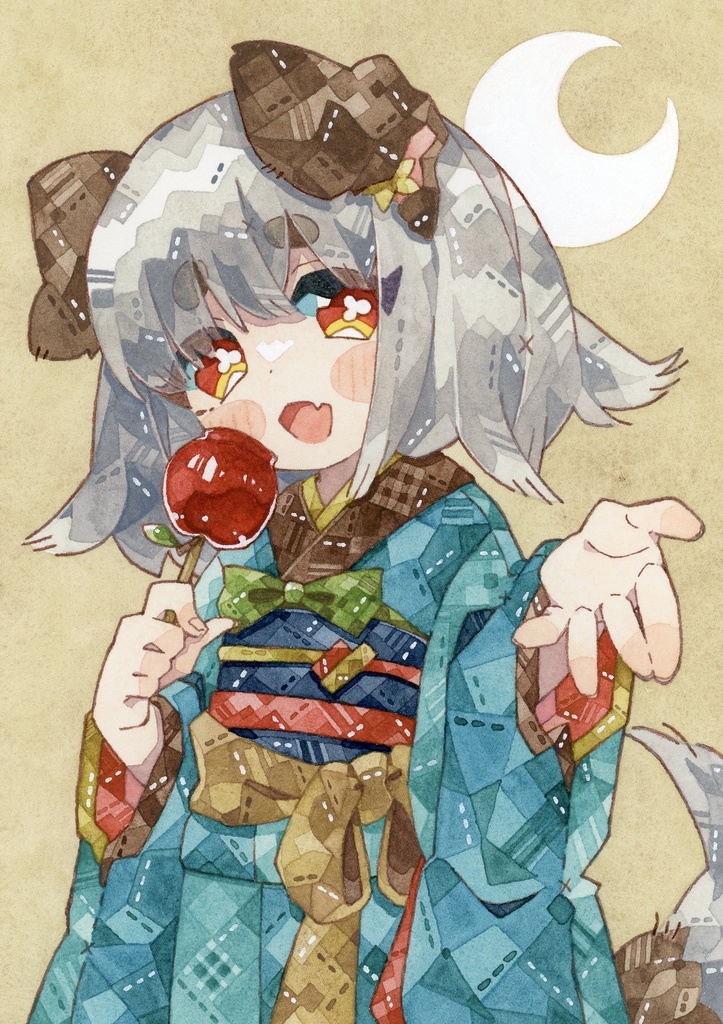 【額装原画】こっちへおいでよ