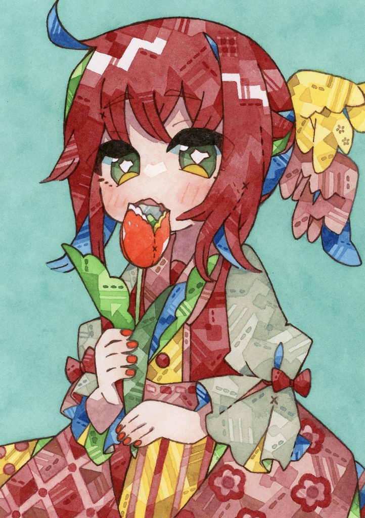 【額装原画】赤い約束