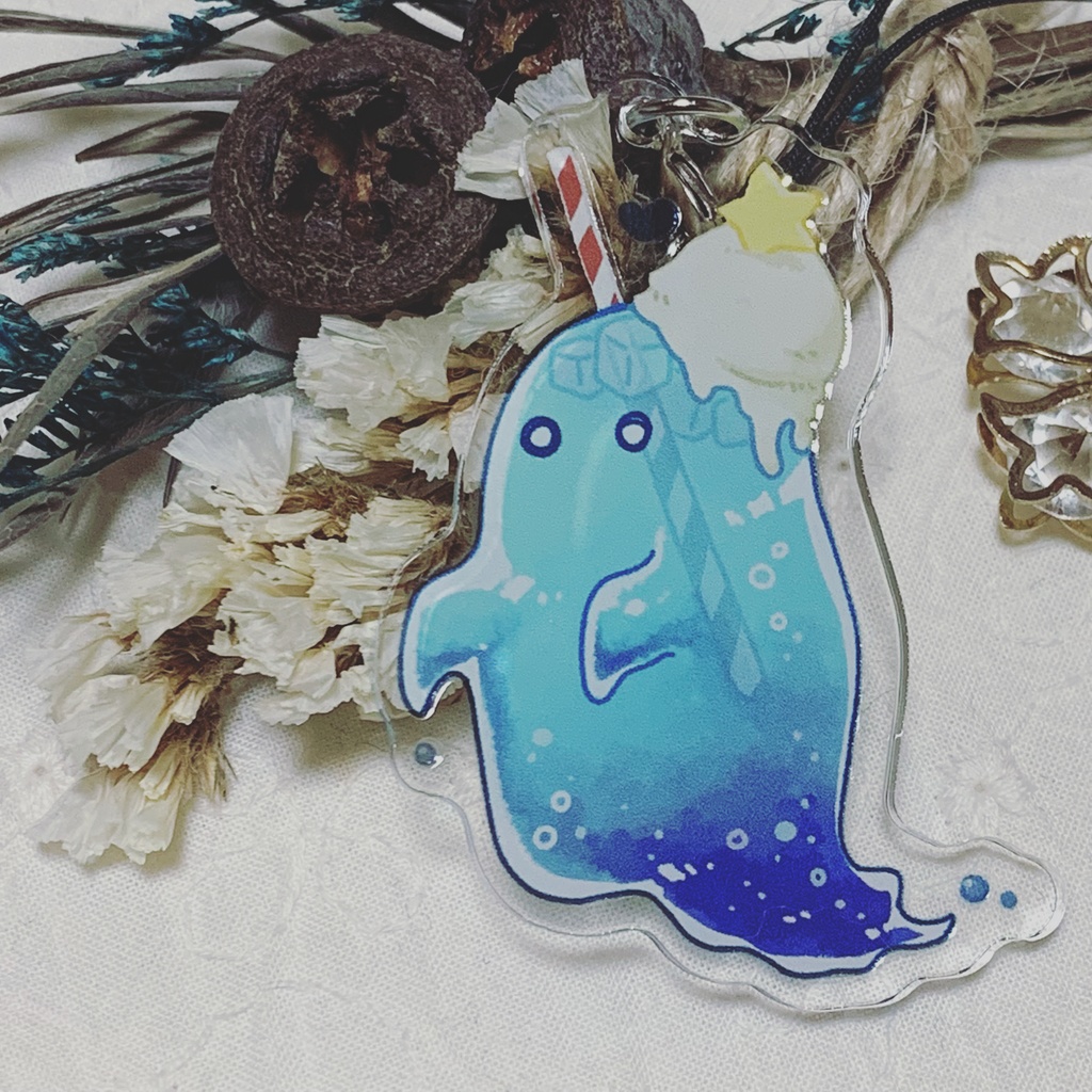 クリームソーダおばけアクキー