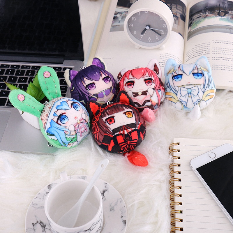 デート・ア・ライブ 時崎狂三 五河琴里 夜刀神十香 鳶一折紙 四糸乃 ぬいぐるみ キーホルダー
