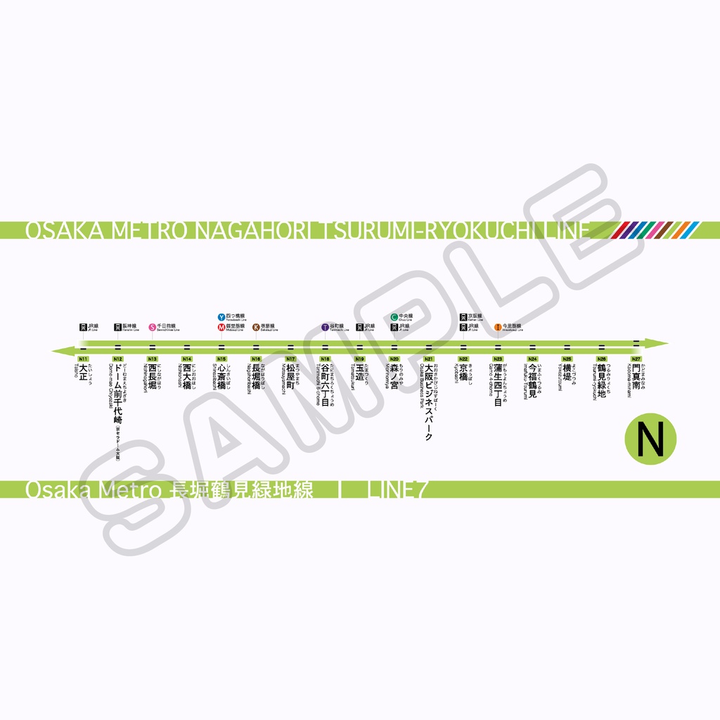 【高画質版】大阪メトロ長堀鶴見緑地線 路線図