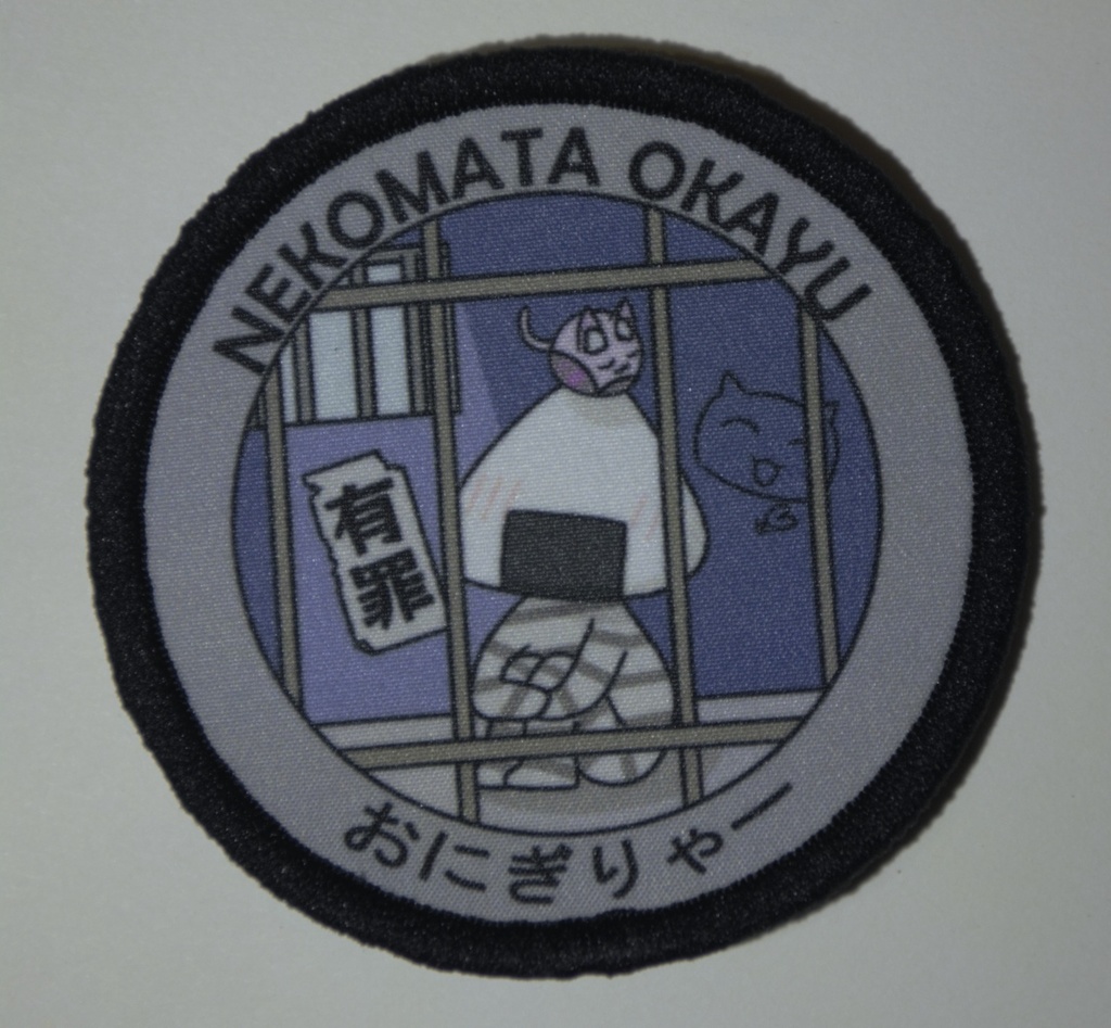 8cm circular patch "HoloLive GAMERS " - Shirakami Fubuki , Ookami Mio , Nekomata Okayu , Inugami Korone