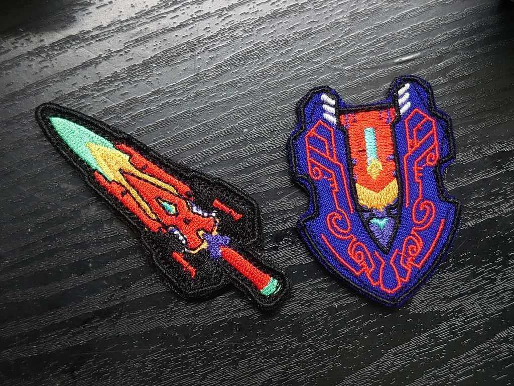 Patch HoloLiveEN Mascot " Sword " & " Shield " - Takanashi Kiara 