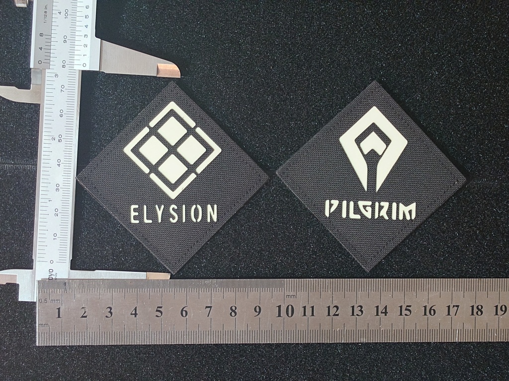 Noctilucous Patch 勝利の女神:NIKKE Corporate logo Noctilucous Tactical Rubber Hook Patchワッペン(夜光)