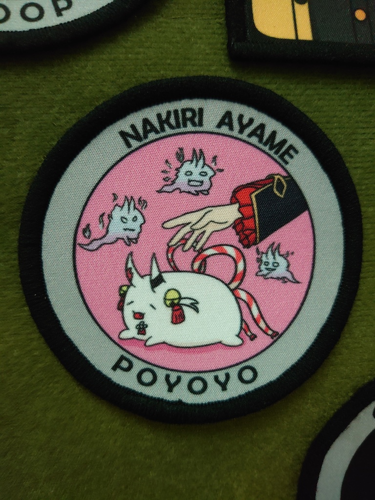 8cm circular Patch HOLOLIVE 2nd " Nakiri Ayame " Patch