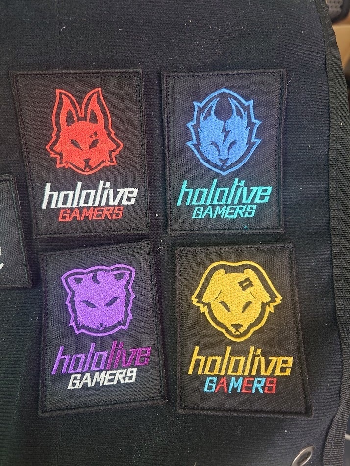 Rectangular Patch "HoloLive GAMERS " - Shirakami Fubuki , Ookami Mio , Nekomata Okayu , Inugami Korone