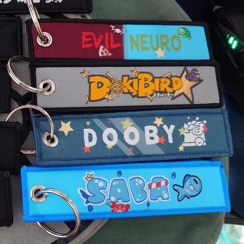 13x3cm Embroidery pendant =1=(EVIL Neuro, Dooby, Saba, Nimi Nightmare)