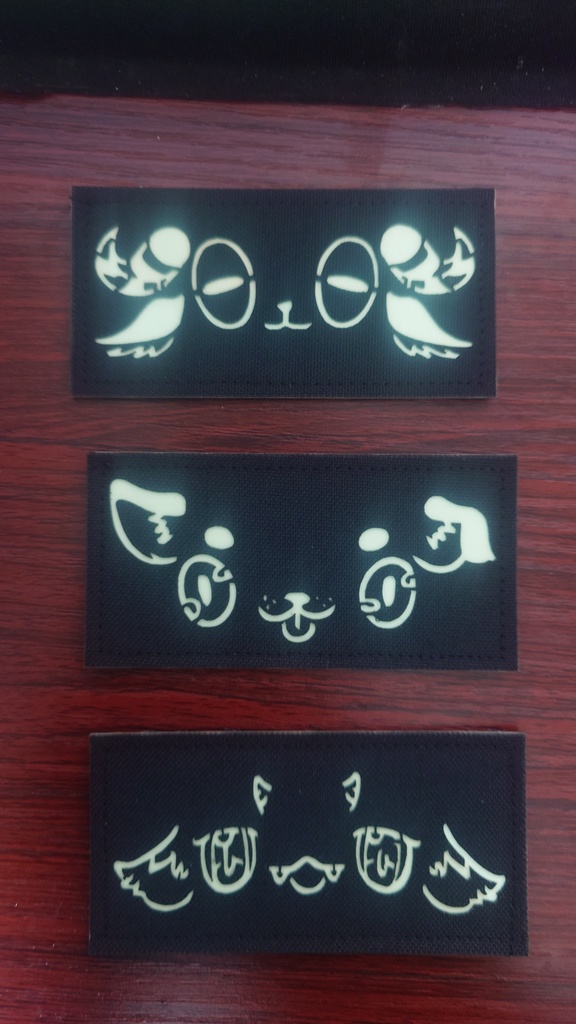 Noctilucous Patch Furry style Noctilucous Tactical Rubber Hook Patch