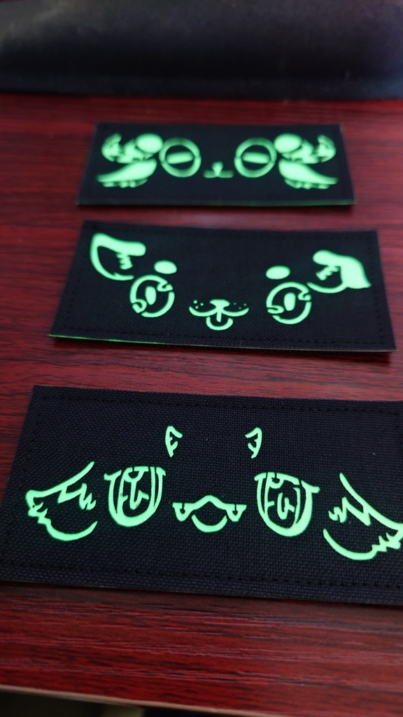 Noctilucous Patch Furry style Noctilucous Tactical Rubber Hook Patch