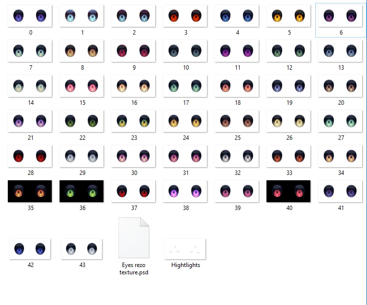 (commercial) Texture Pack: Hair and Eyes