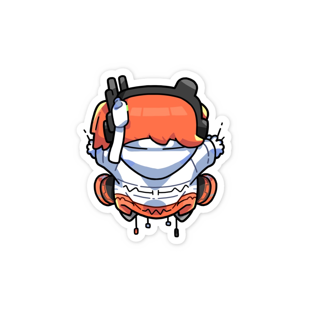 張り付くあだちステッカー