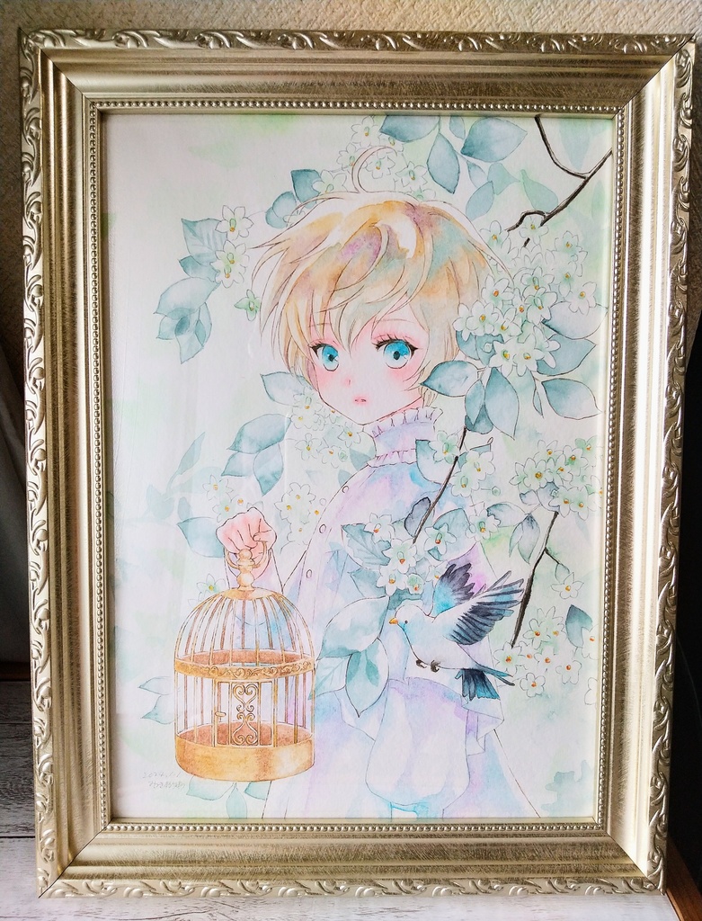 額装原画【blue bird】