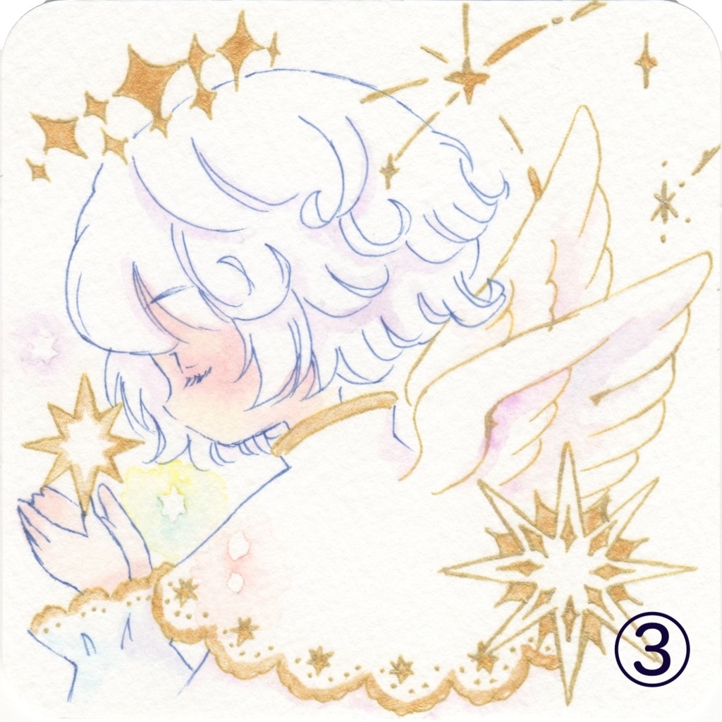 ミニ原画 てのひらペーパー原画【バリエーション有り】