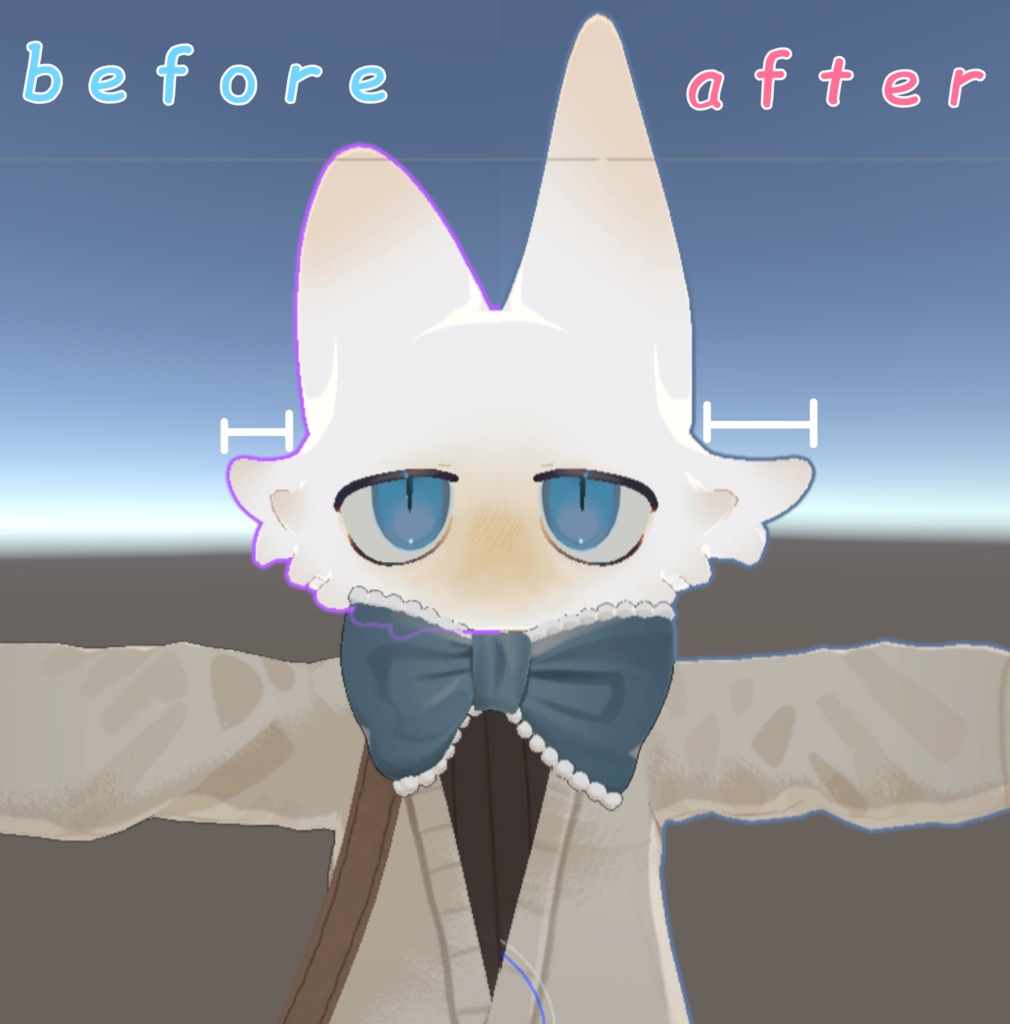 フィシニフ専用 ほっぺしっぽふさふさシェイプキー🐈とぐるぐるアイテクスチャ