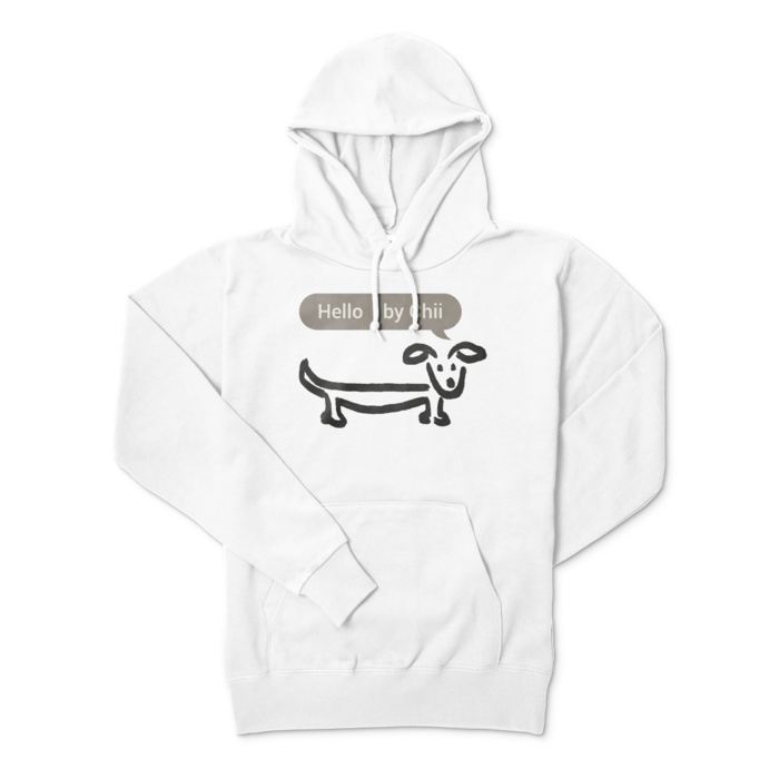 Hello by Chiiワンちゃんロゴパーカー