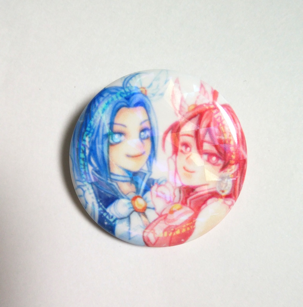 ★値下げ【mgcm】ホログラム缶バッチ 蒼・丹/19