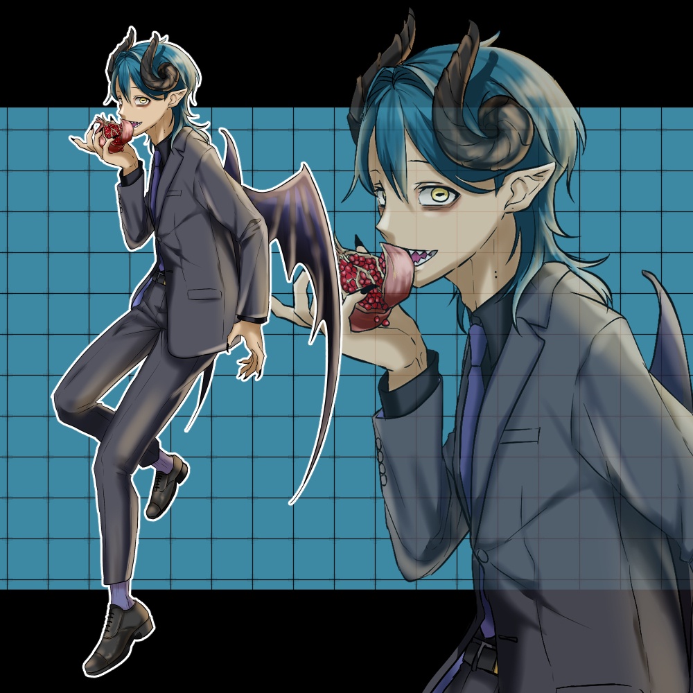 立ち絵素材：悪魔スーツ男性(差分なし)
