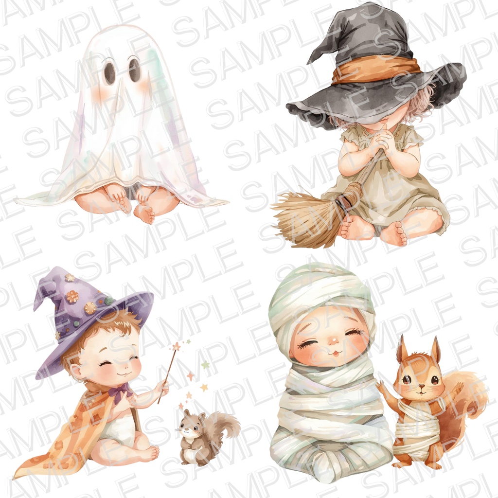 ハロウィンベビー 12点 クリップアートセット