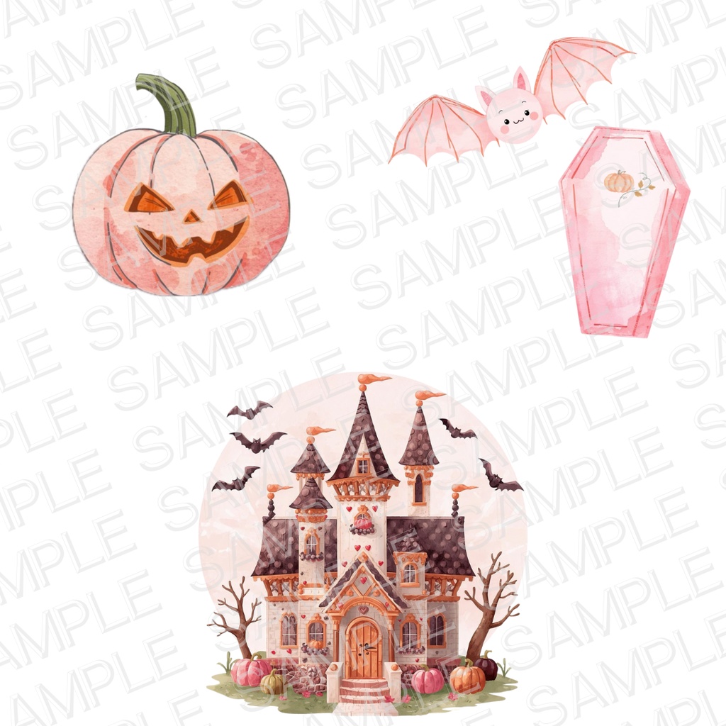 可愛いハロウィンモチーフ 7点 クリップアートセット②