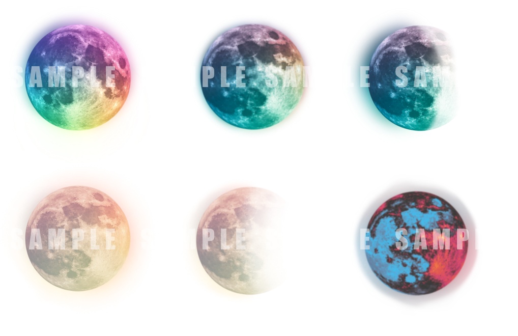 月のクリップアート 18種セット