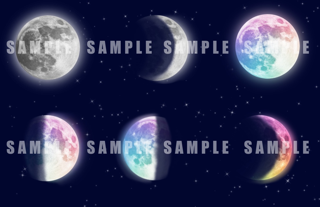 月のクリップアート 18種セット