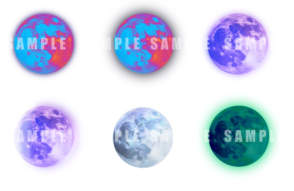 月のクリップアート 18種セット